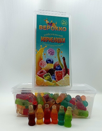 №2 Жевательный мармелад Бутылочки МИКС, 250г      в Новосибирске