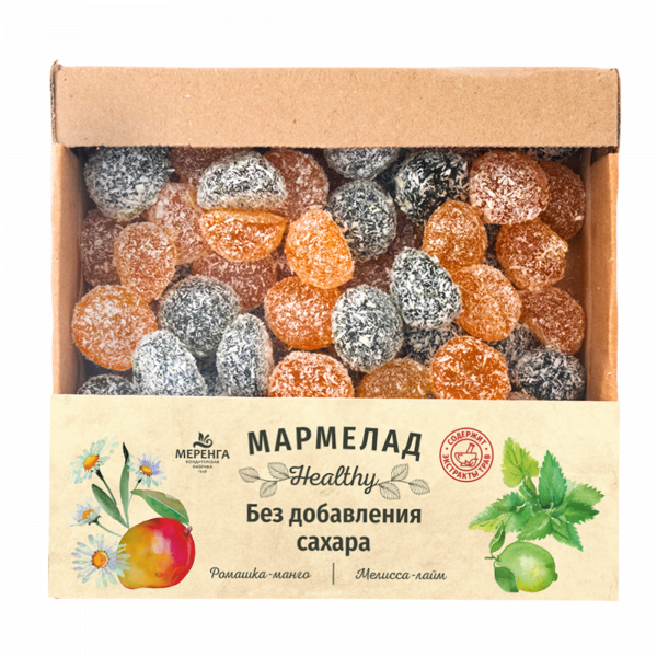 №1 Меренга Мармелад в кокосовой обсыпке Ромашка+Мелисса , 800г     в Новосибирске