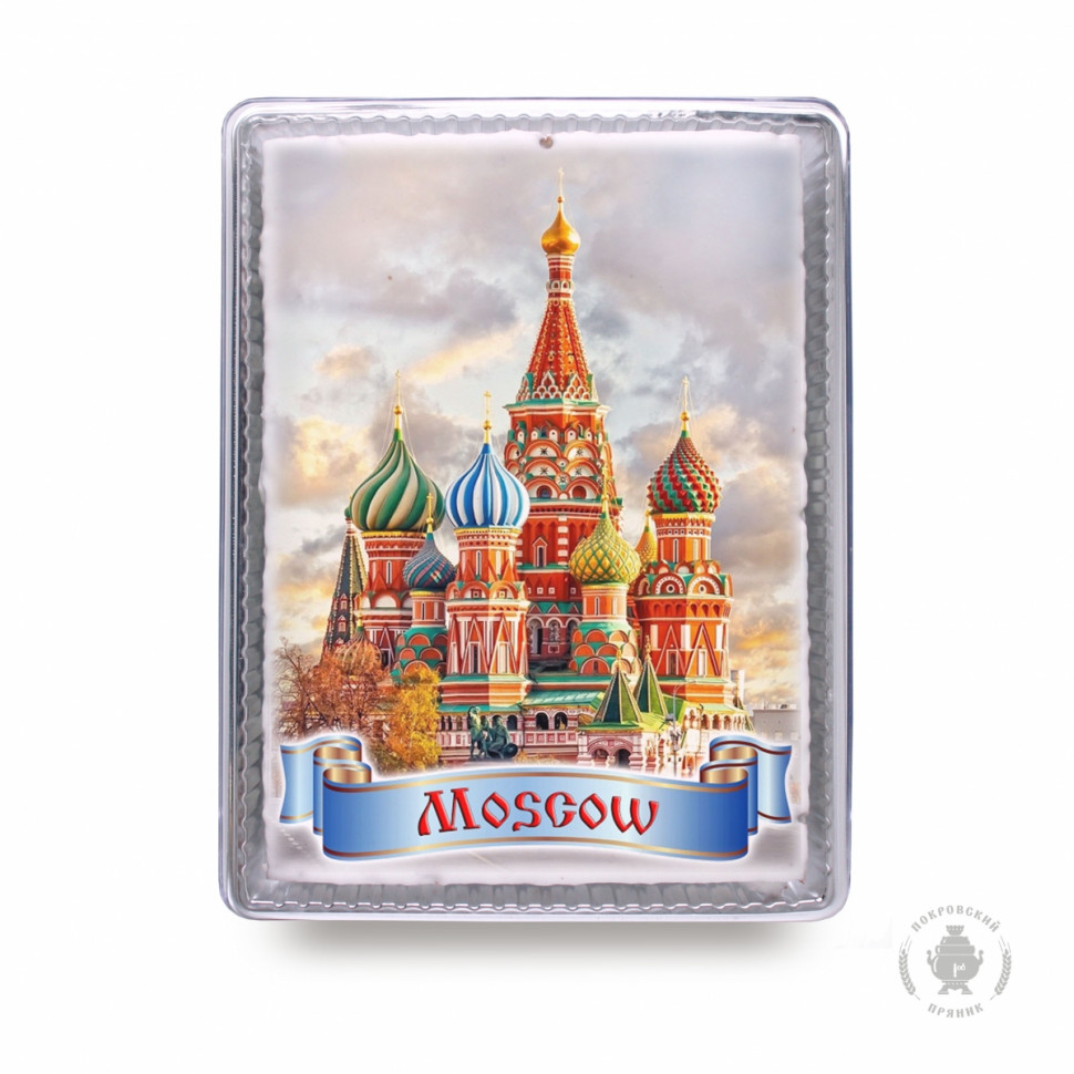  Пряник 600г MOSCOW с фотопечатью (в подарочной пластиковой упаковке)  в Новосибирске