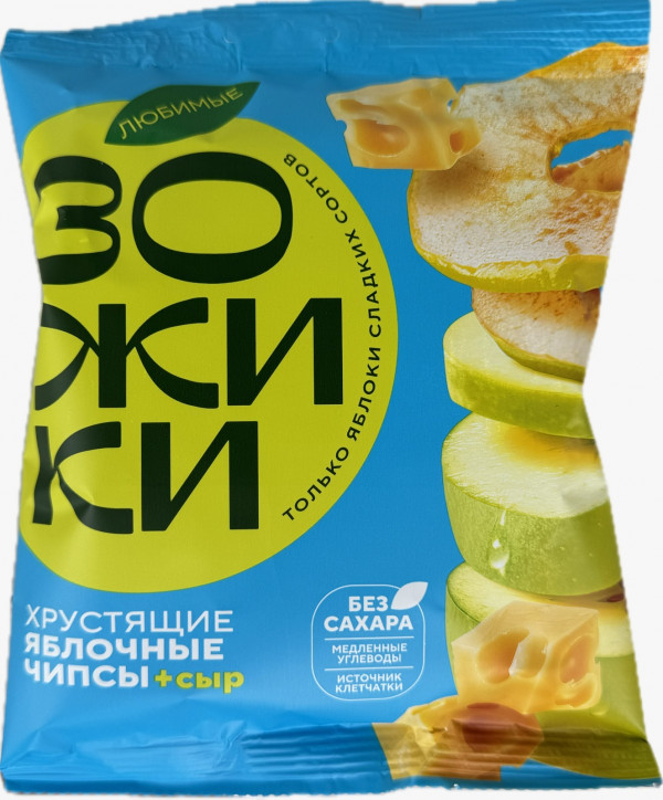 №1 Зожики Яблочные чипсы с сыром, 25г  в Новосибирске